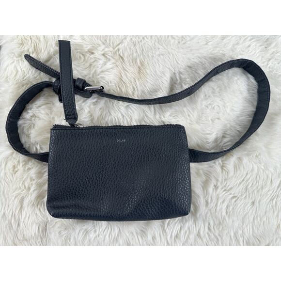 Co-lab by‎ Christopher Kon Belt Bag Black Vegan Leather NEW - Picture 1 of 10